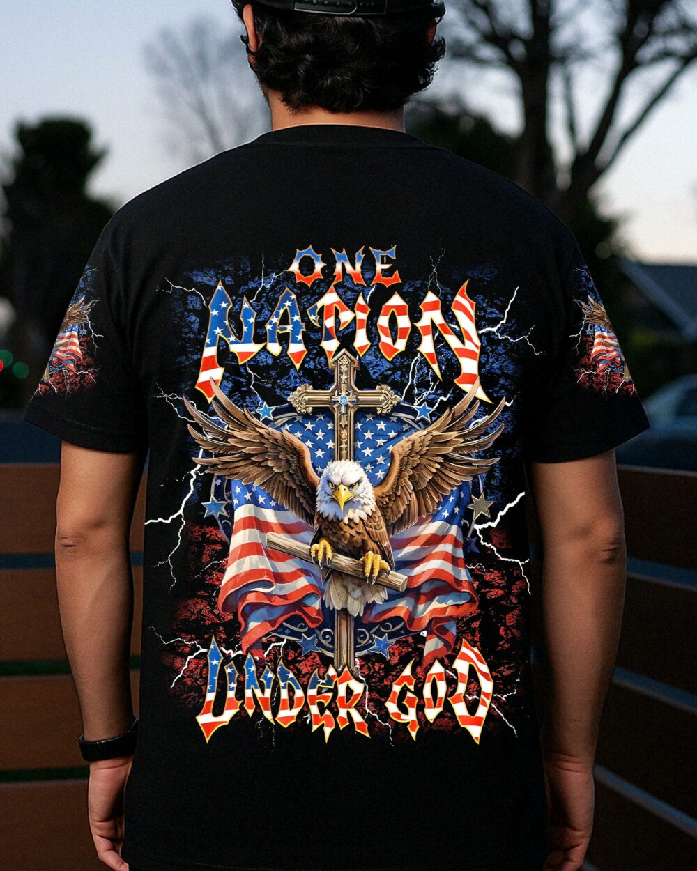 One Nation Under God Eagle Men's All Over Print Shirt  - Tlnt2905252