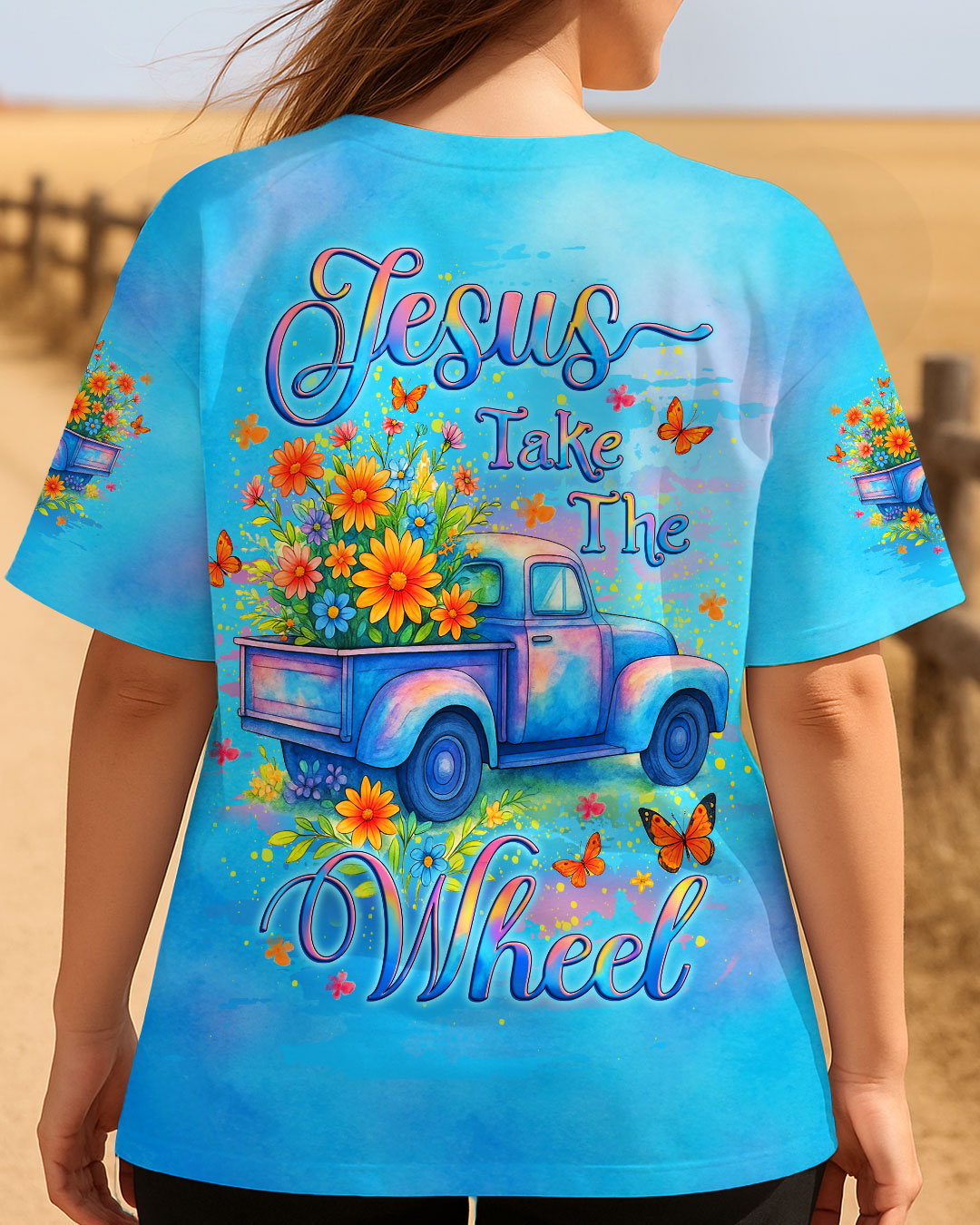 Jesus Take The Wheel Women's All Over Print Shirt - Ỵhlt1706253
