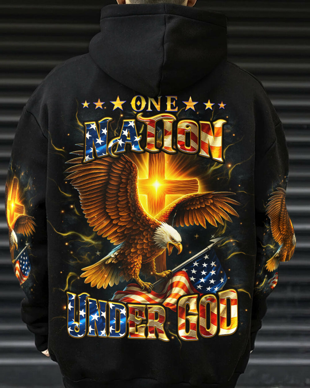One Nation Under God Warrior Men's All Over Print Shirt - Yhhn1106252 - Image 5