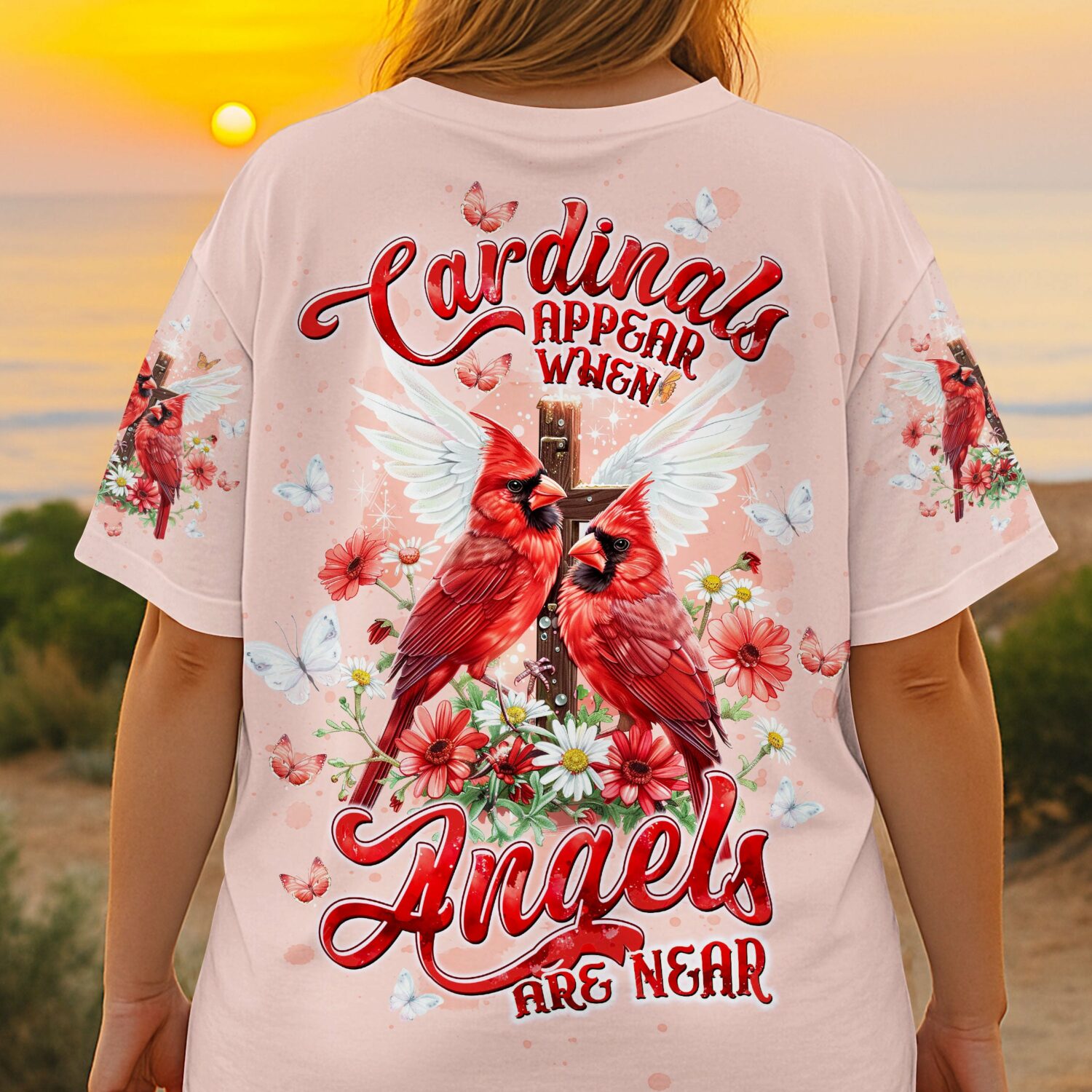 Cardinals Appear When Angels Are Near Women's All Over Print Shirt - Tltw1606253