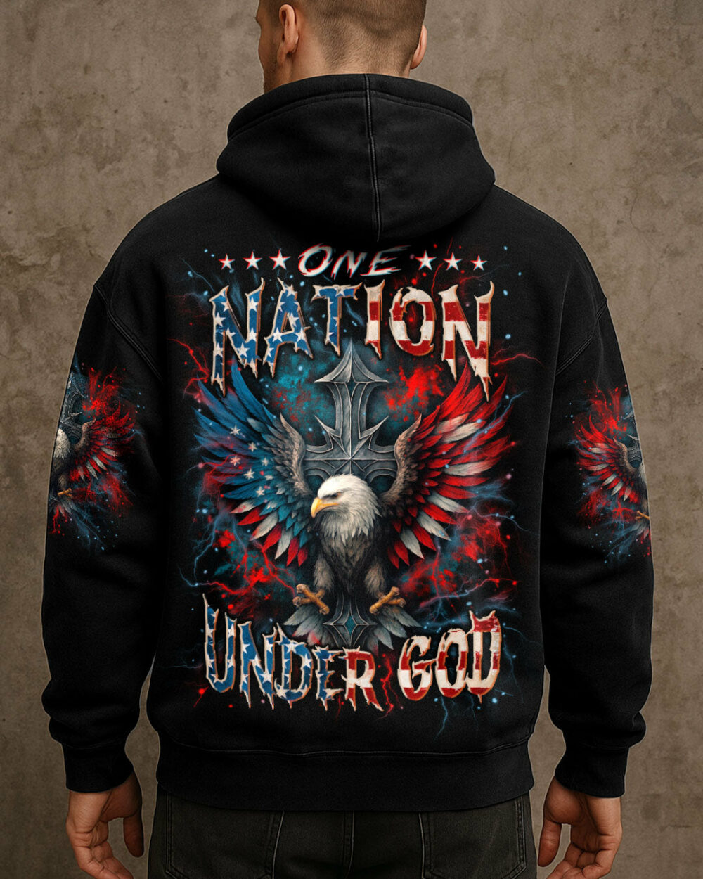 One Nation Under God Warrior Men's All Over Print Shirt - Yhln1006252 - Image 8