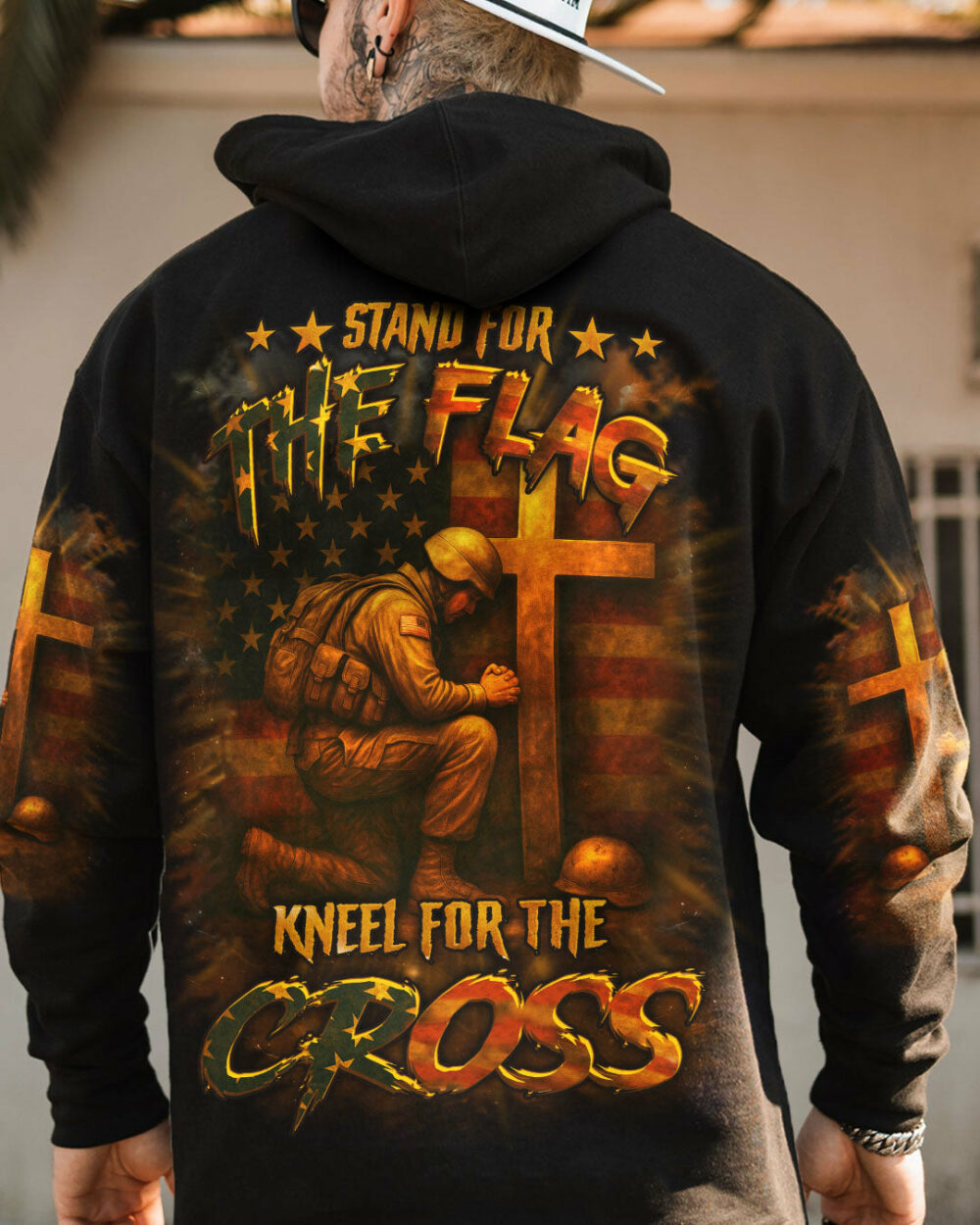 Stand For The Flag Kneel For The Cross Men's All Over Print Shirt - Yhhn0506254 - Image 8