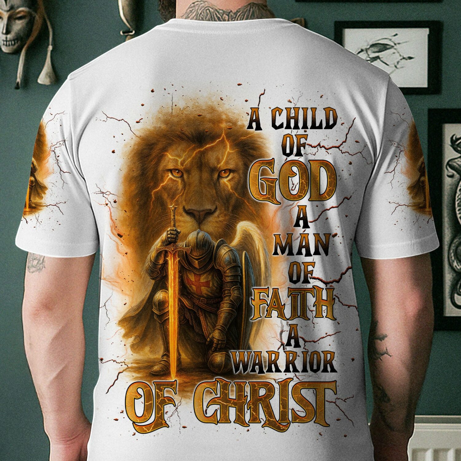 A Warrior Of Christ Warrior Lion Men's All Over Print Shirt - Tlnt2305252