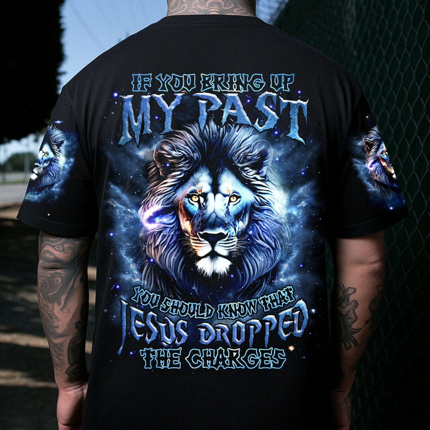 Jesus Dropped The Charges Lion Men's All Over Print Shirt  - Tlnz0306252