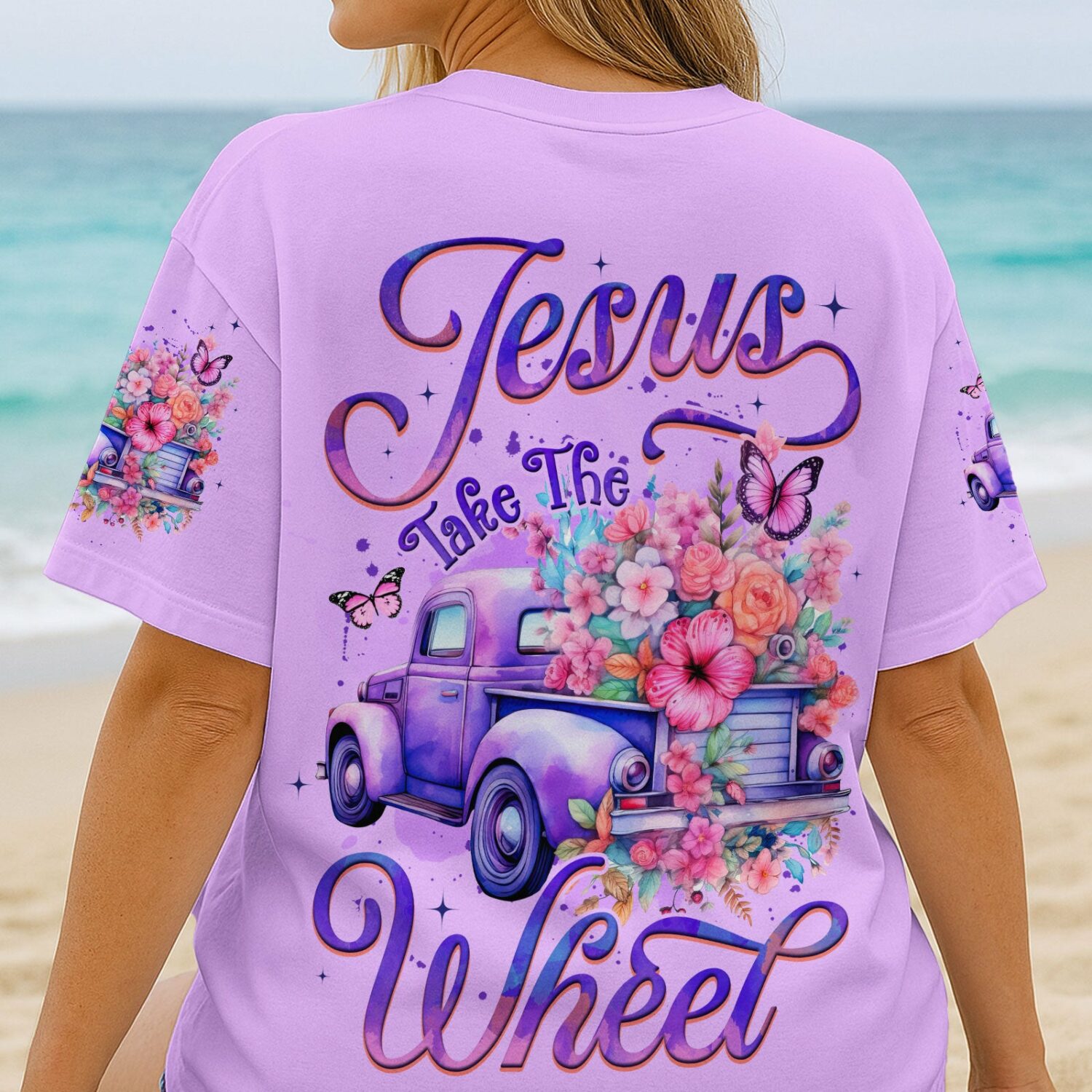 Jesus Take The Wheel Women's All Over Print Shirt - Tyqy1606253