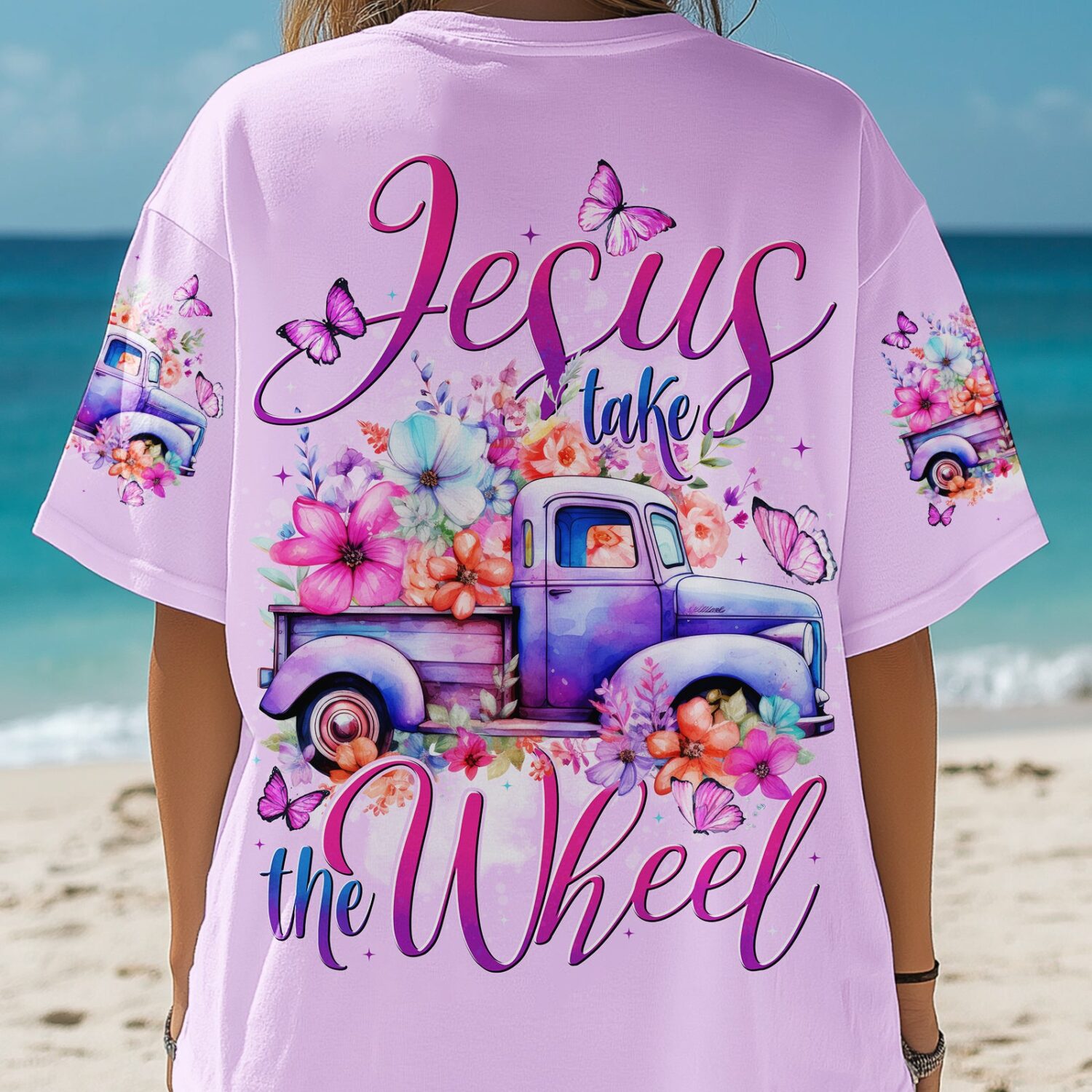 Jesus Take The Wheel Women's All Over Print Shirt - Tytd1706251