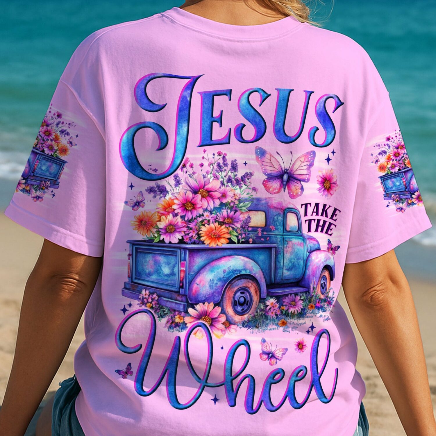 Jesus Take The Wheel Women's All Over Print Shirt - Tytm1706252