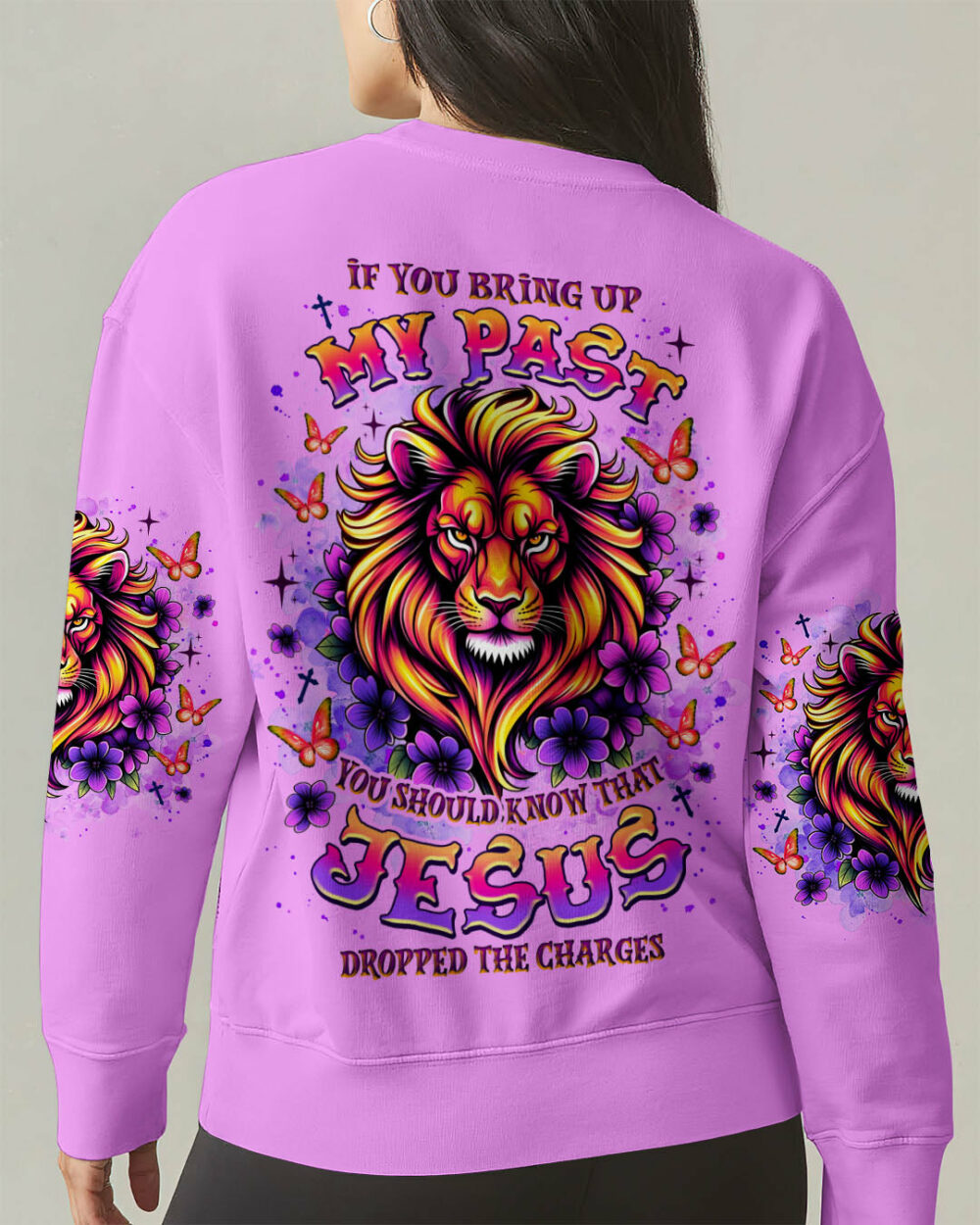 Jesus Dropped The Charges Lion Women's All Over Print Shirt  - Tlnz1106252 - Image 9