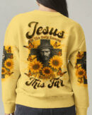 Jesus Is The Only Reason Cross Sunflower Women's All Over Print Shirt - Tltr1706252