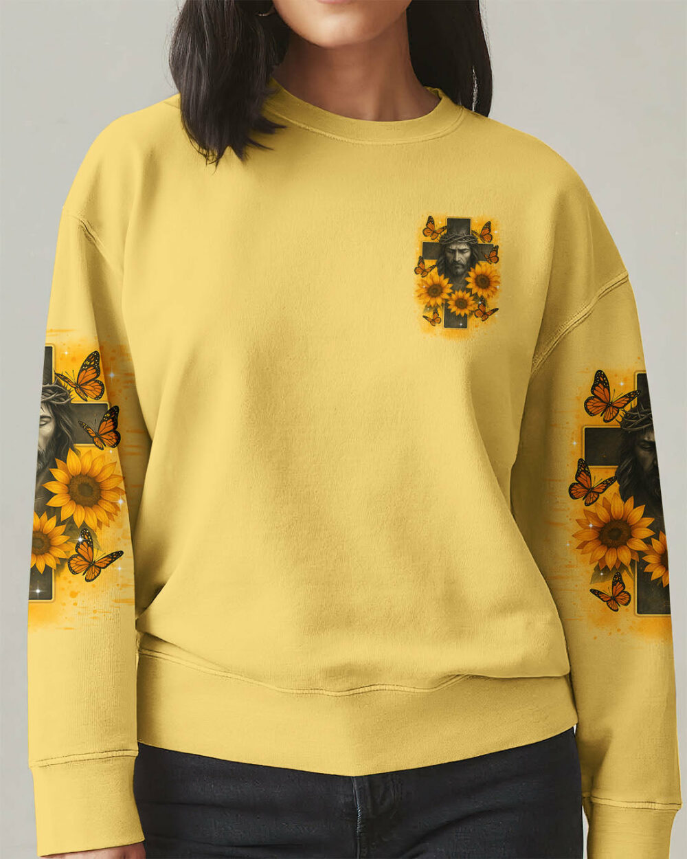 Jesus Is The Only Reason Cross Sunflower Women's All Over Print Shirt - Tltr1706252 - Image 10