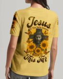 Jesus Is The Only Reason Cross Sunflower Women's All Over Print Shirt - Tltr1706252