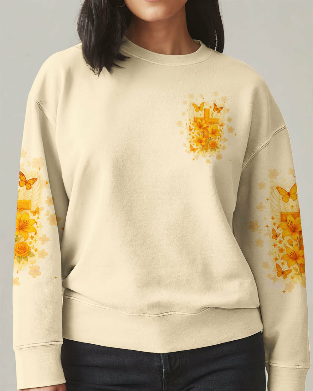 Way Maker Miracle Worker Cross Lilies Women's All Over Print Shirt - Tltw1006254 - Image 10