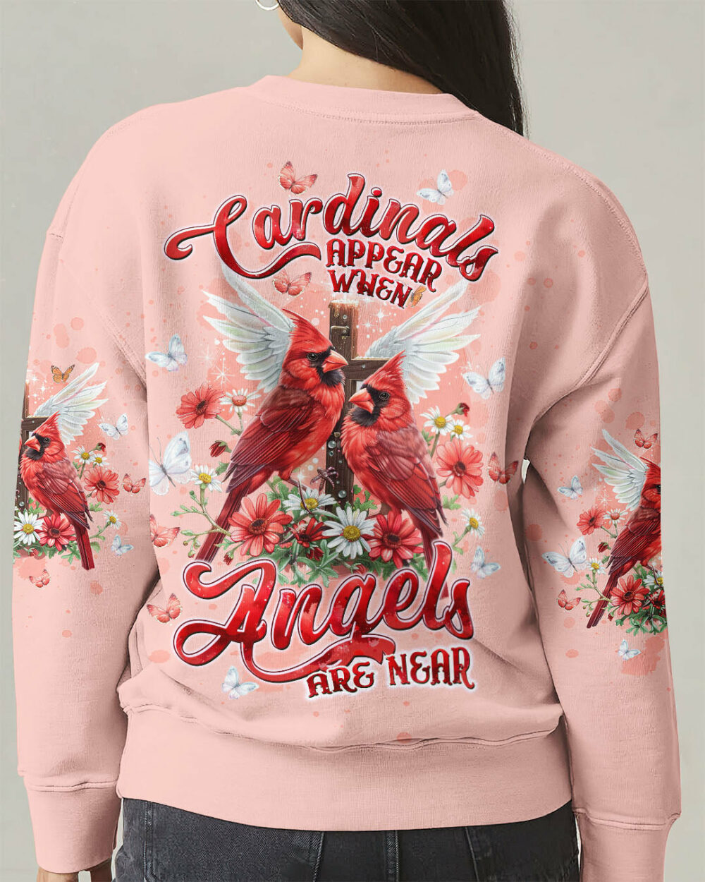 Cardinals Appear When Angels Are Near Women's All Over Print Shirt - Tltw1606253 - Image 9