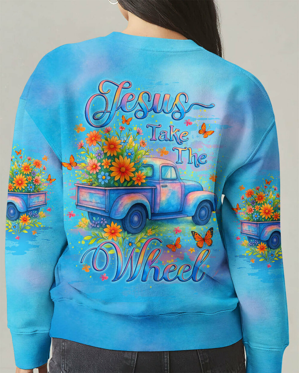 Jesus Take The Wheel Women's All Over Print Shirt - Ỵhlt1706253 - Image 9