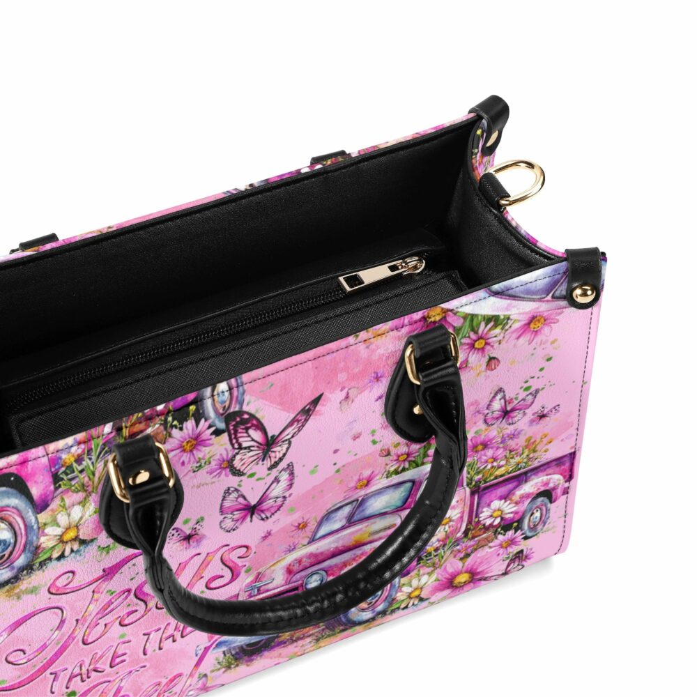 Jesus Take The Wheel Leather Handbag - Tyqy1604256 - Image 4