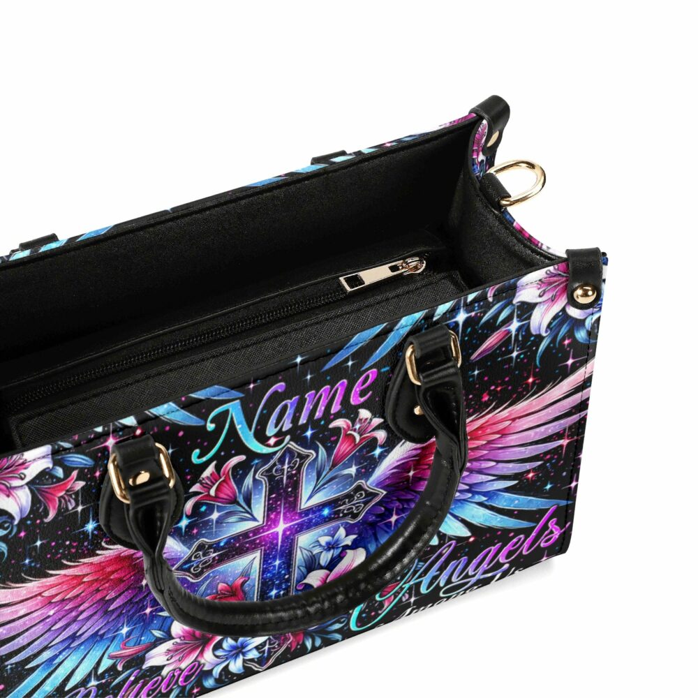 I Believe There Are Angels Among Us Leather Handbag - Tytm2202251 - Image 5
