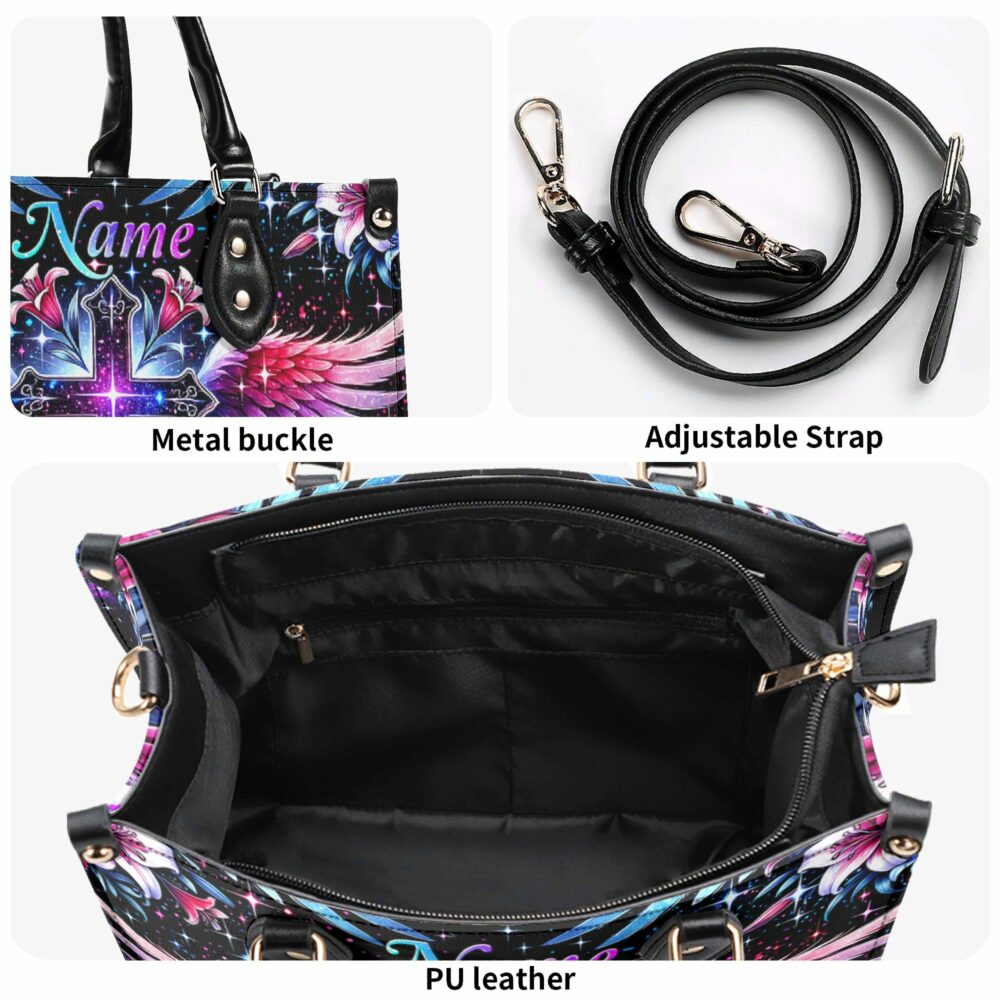 I Believe There Are Angels Among Us Leather Handbag - Tytm2202251 - Image 6
