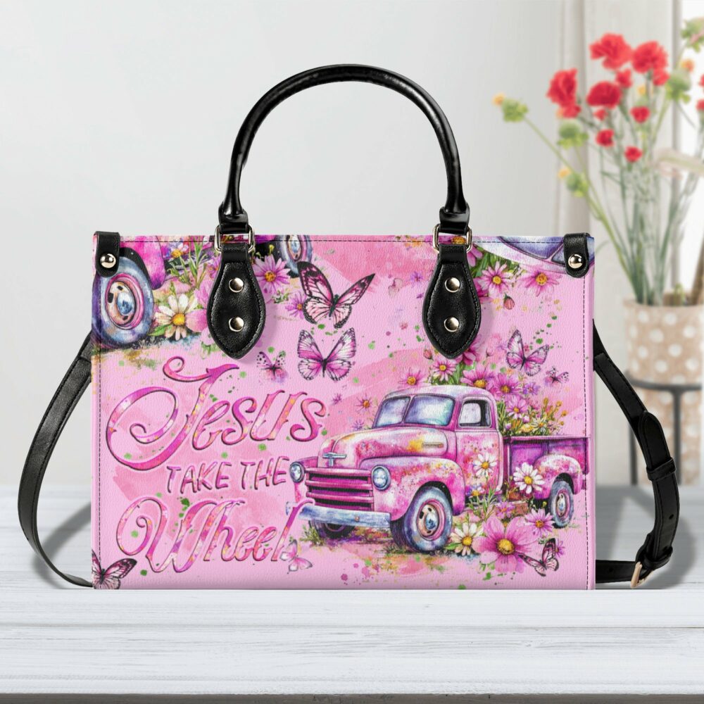 Jesus Take The Wheel Leather Handbag - Tyqy1604256 - Image 5