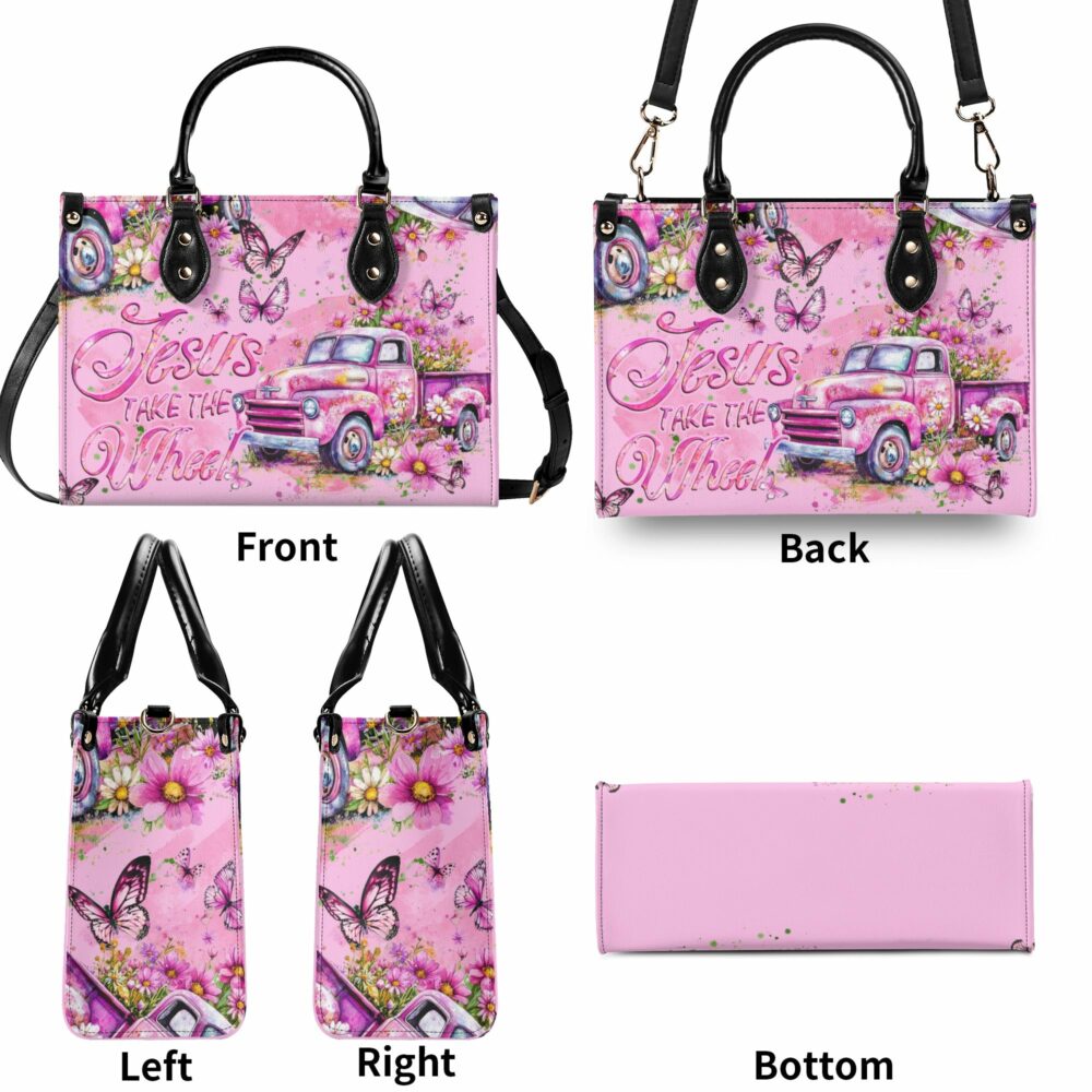 Jesus Take The Wheel Leather Handbag - Tyqy1604256 - Image 9