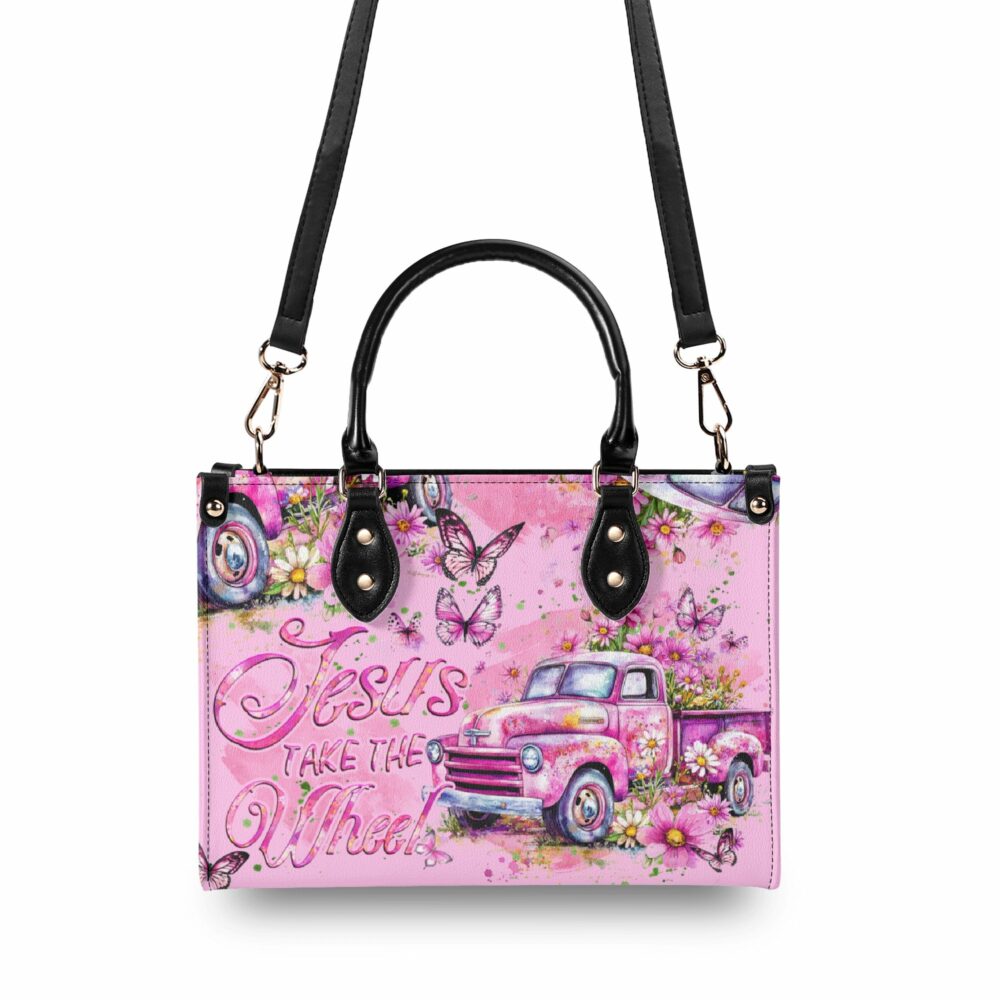 Jesus Take The Wheel Leather Handbag - Tyqy1604256 - Image 6