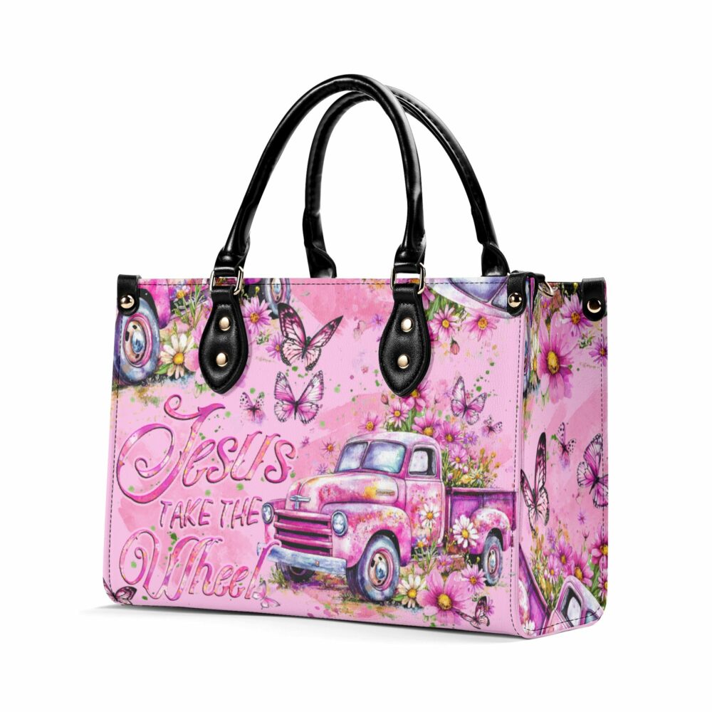 Jesus Take The Wheel Leather Handbag - Tyqy1604256 - Image 8