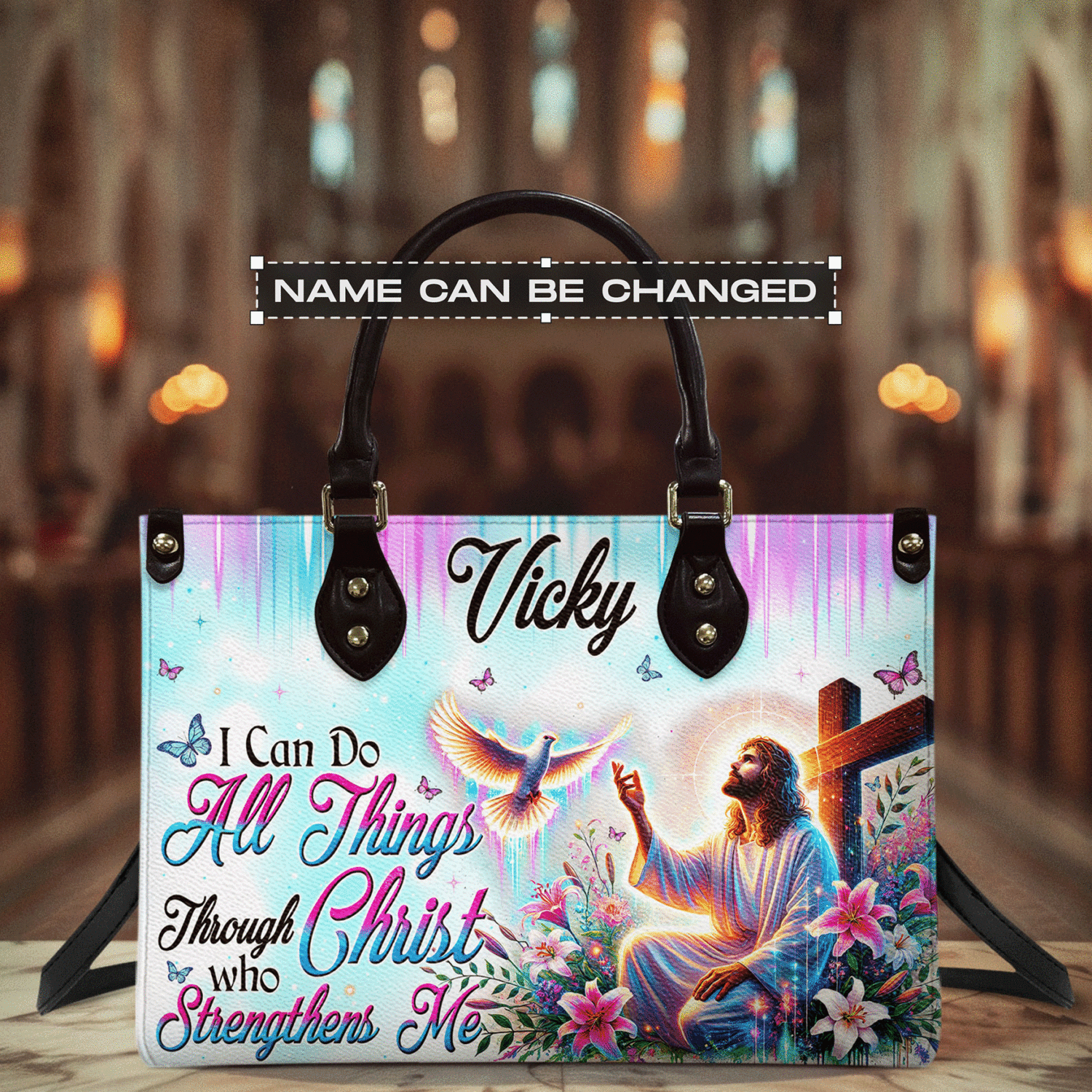 I Can Do All Things Leather Handbag - Tytm1703253