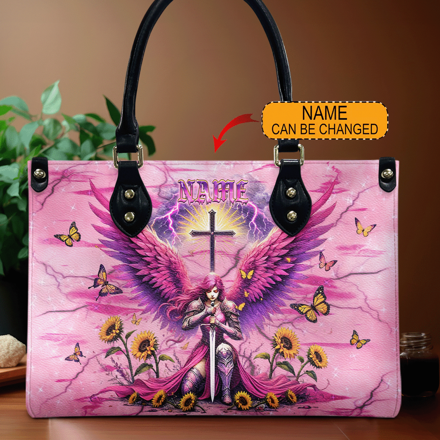 God's Warrior Sunflower Leather Handbag - Yhhg2612245