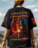 A Child Of God A Woman Of Faith Women's All Over Print Shirt -  Tlnz1606254