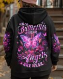 When Butterflies Appear Angels Are Near Women's All Over Print Shirt - Tlnz1806252