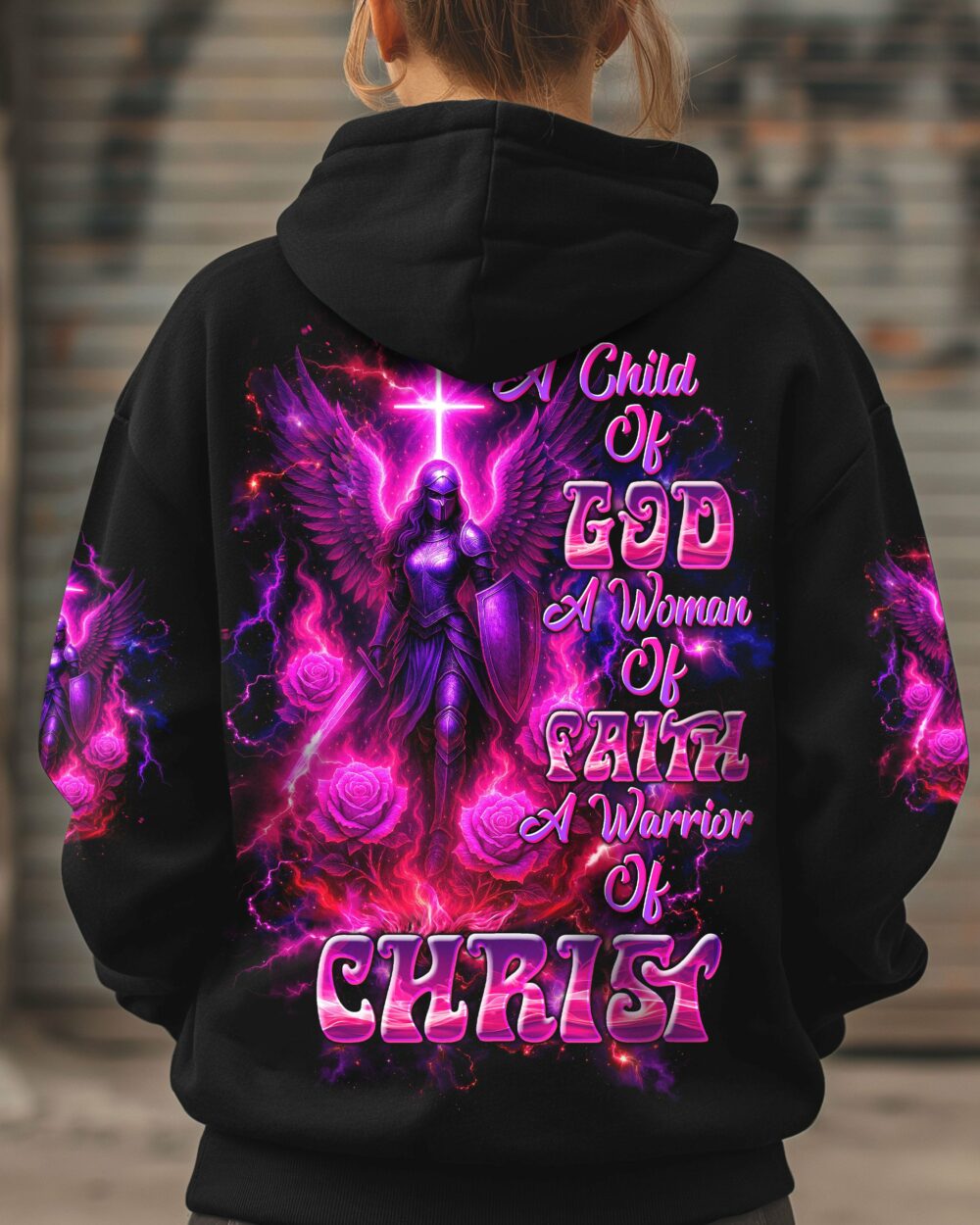A Child Of God A Woman Of Faith Warrior Women's All Over Print Shirt  - Tltw1807254 - Image 7