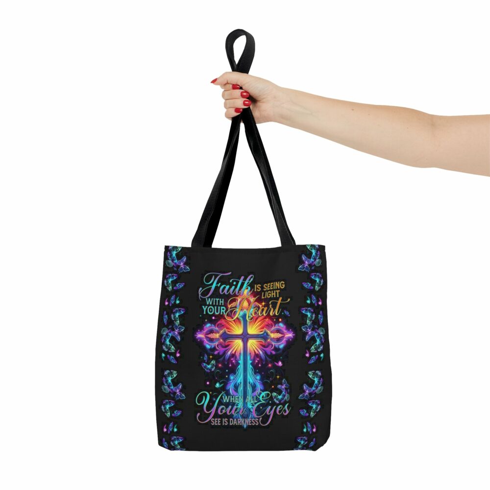 Faith Is Seeing Light With Your Heart Tote Bag - Tytm3006233 - Image 5
