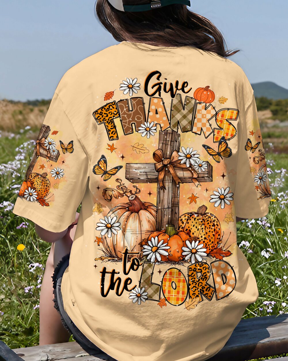 Give Thanks To The Lord Autumn Women's All Over Print Shirt   - Tltr2407252 - Image 3