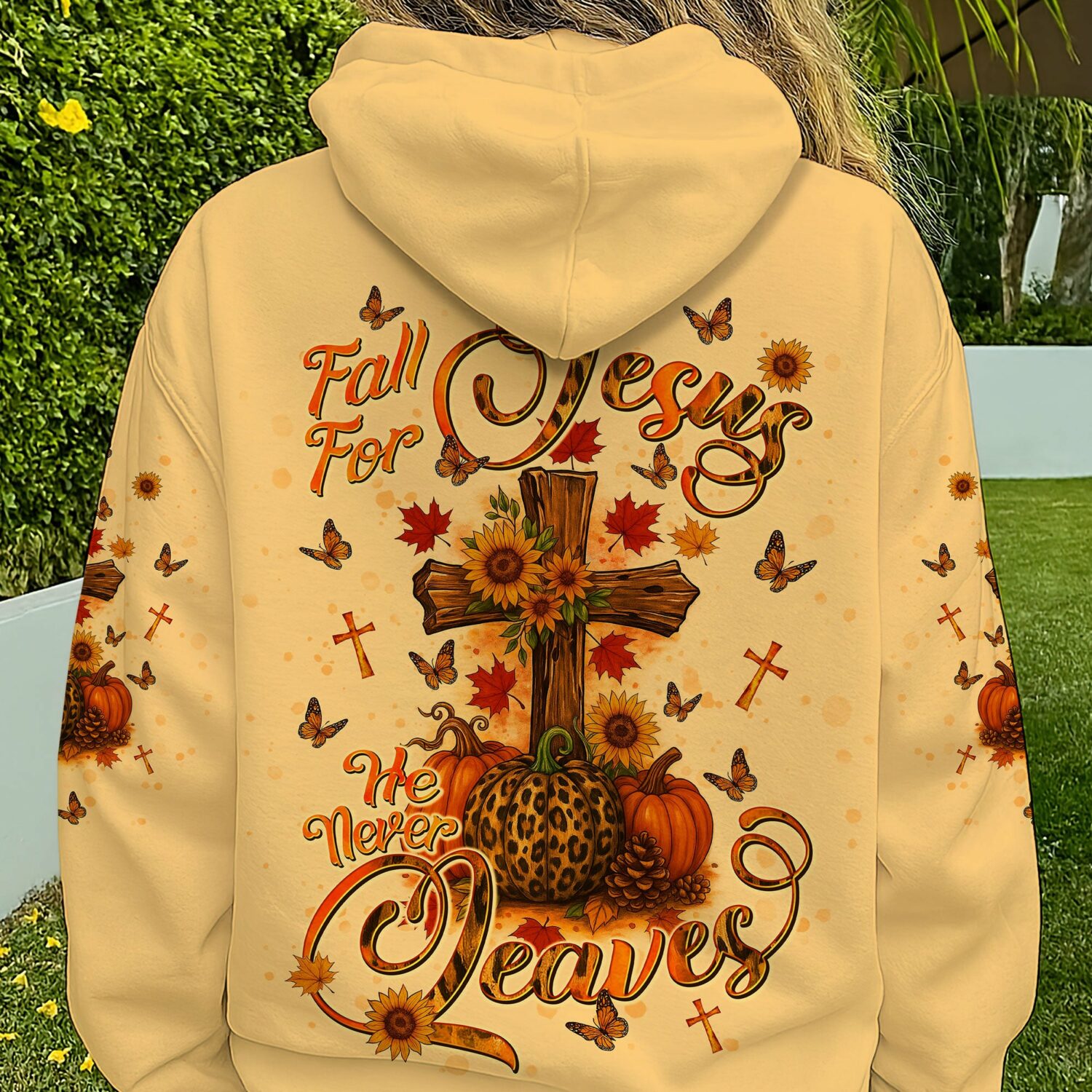 Fall For Jesus Autumn Women's All Over Print Shirt   - Tlnt1707254