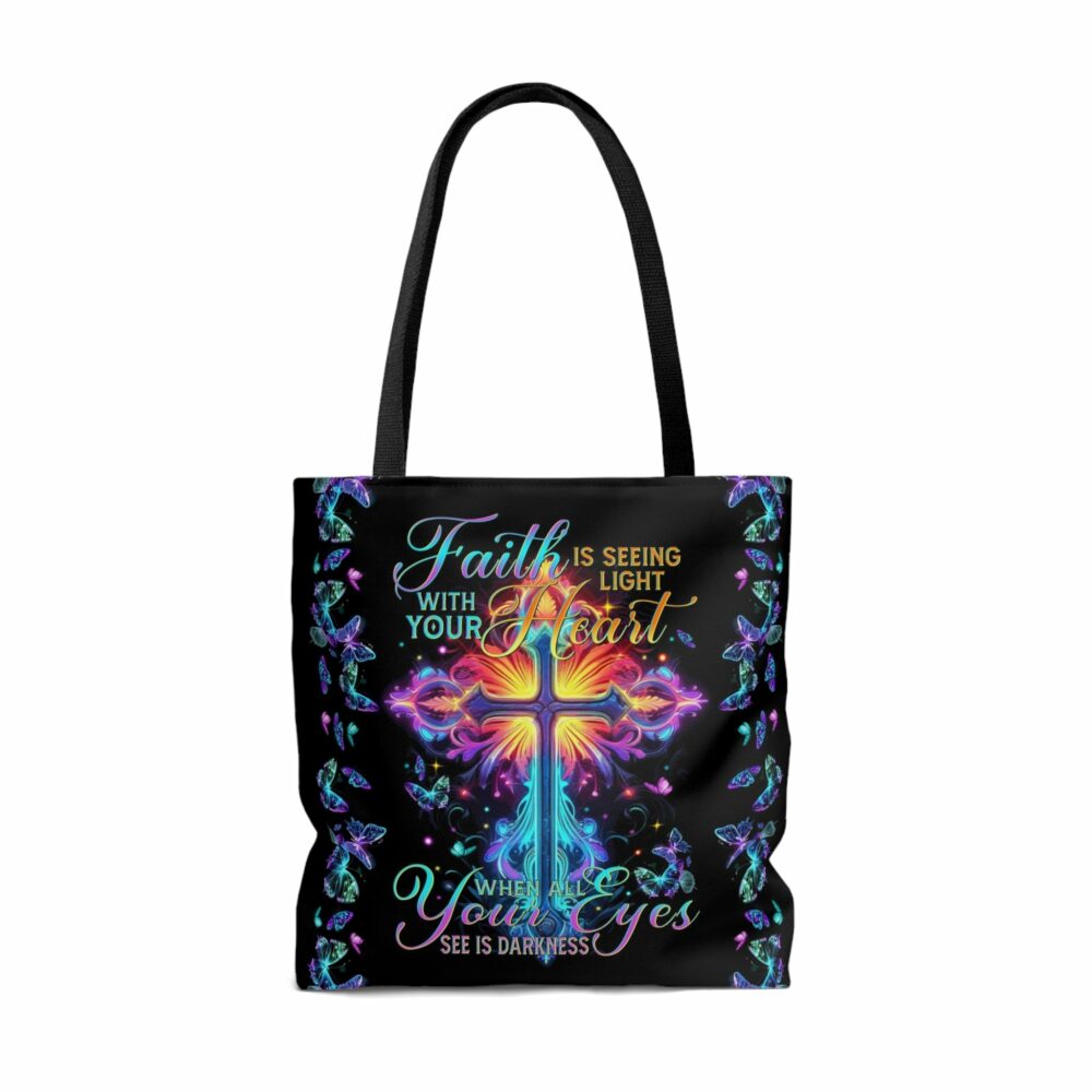 Faith Is Seeing Light With Your Heart Tote Bag - Tytm3006233 - Image 4
