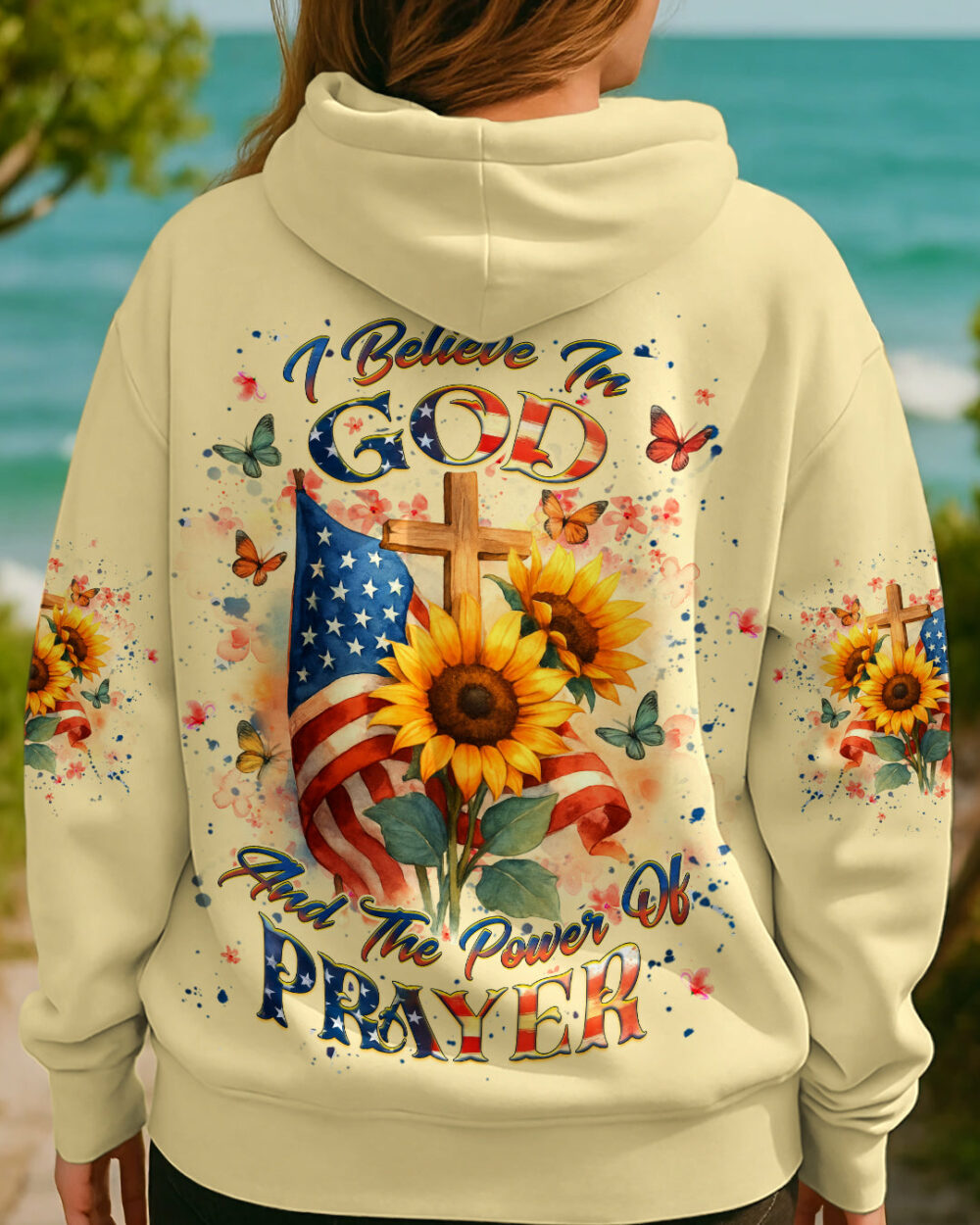 I Believe In God Sunflower Women's All Over Print Shirt - Yhhg2207252 - Image 6