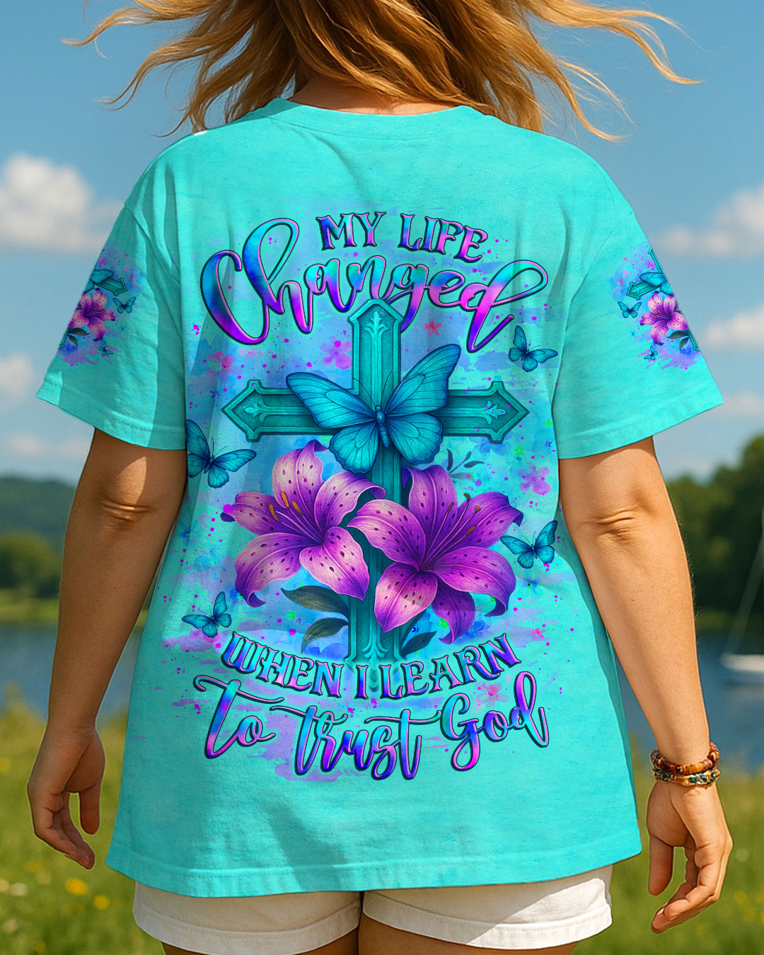 My Life Changed When I Learned To Trust God Women's All Over Print Shirt - Yhlt1707244
