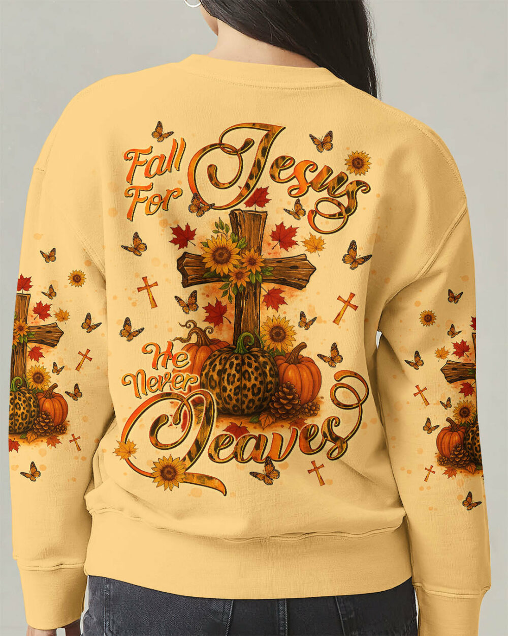 Fall For Jesus Autumn Women's All Over Print Shirt   - Tlnt1707254 - Image 10