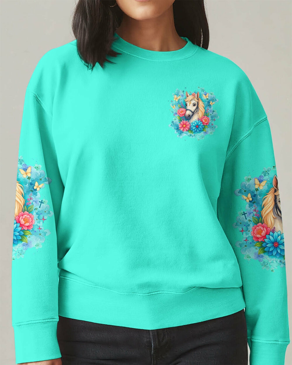 I Love Horses And Believe In Jesus  Women's All Over Print Shirt - Tlnz1807254 - Image 11