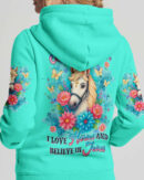 I Love Horses And Believe In Jesus  Women's All Over Print Shirt - Tlnz1807254
