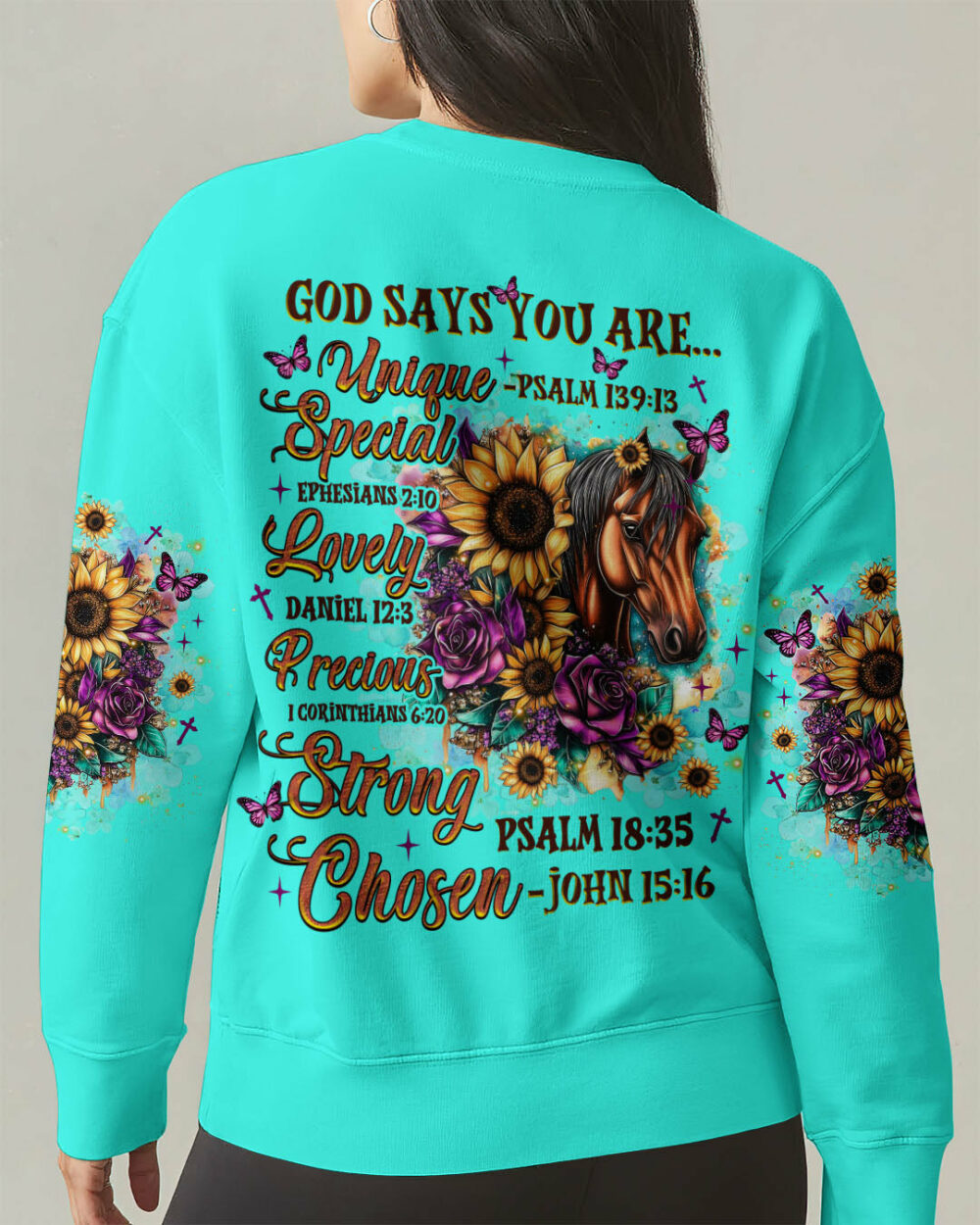 God Says You Are Horses Women's All Over Print Shirt   - Tlnz2307253 - Image 10