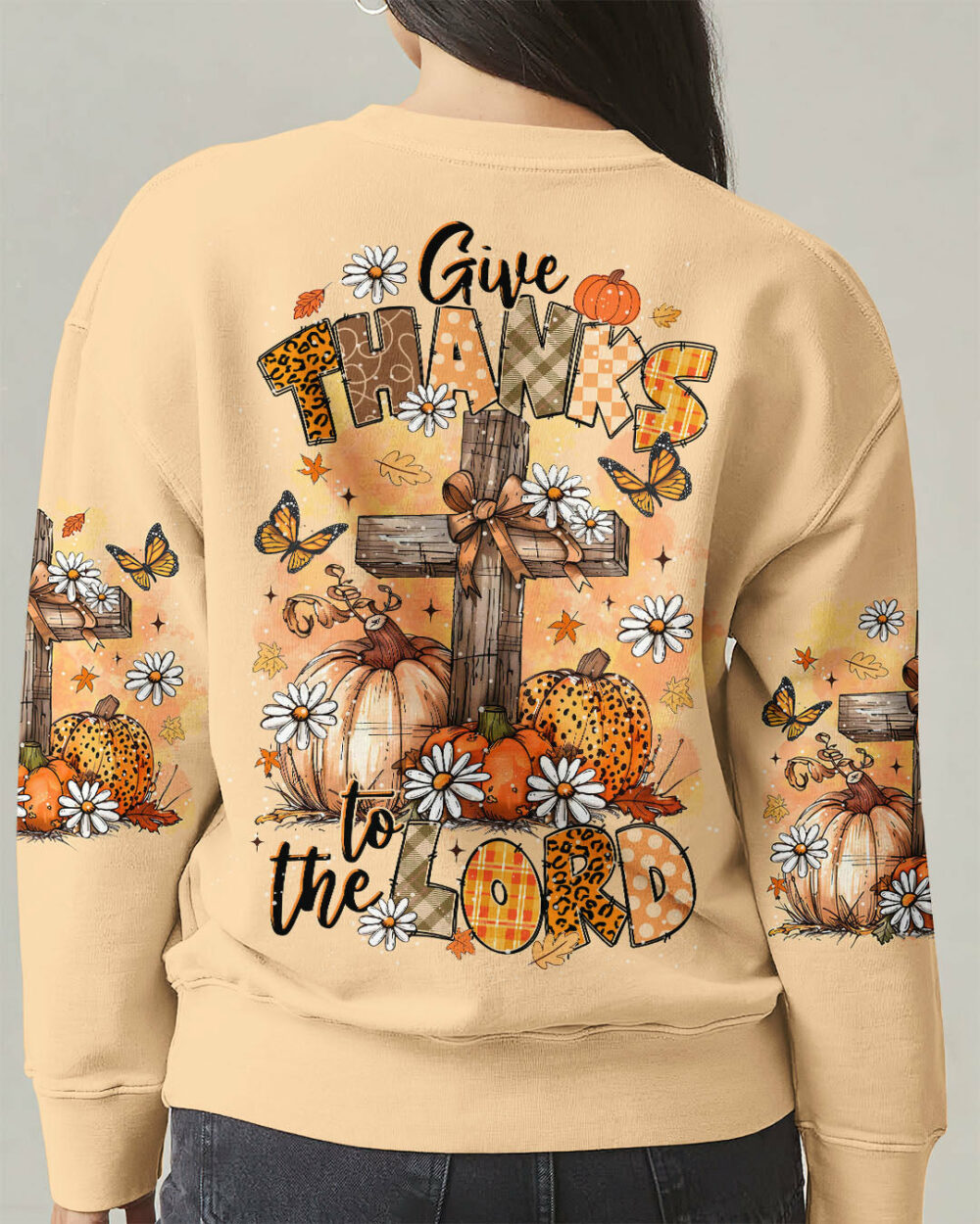 Give Thanks To The Lord Autumn Women's All Over Print Shirt   - Tltr2407252 - Image 10