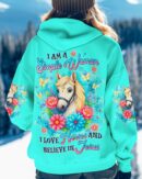 I Love Horses And Believe In Jesus  Women's All Over Print Shirt - Tlnz1807254